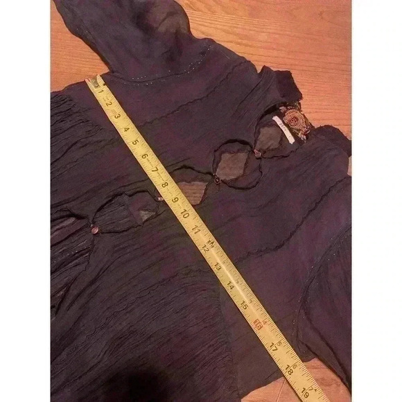 Pero Women’s Cardigan Silk Embellished Beaded Tunic Blouse Handmade Designer 36 - Picture 8 of 9